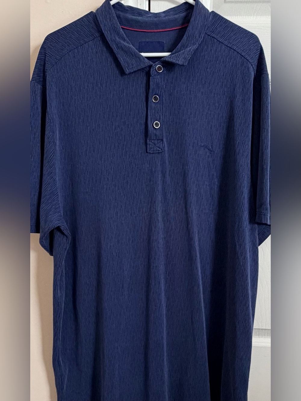 Tommy Bahama Solid Navy Blue Men’s XLT Short Sleeve Polo Shirt